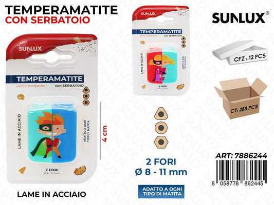 Sunlux Temperamatite c/SERB. 2FORI Ass. 4CM/ Pz da 12