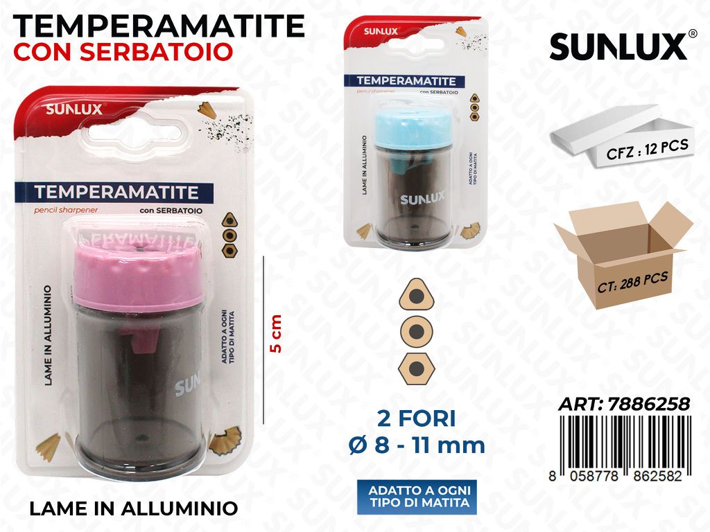 Sunlux Temperamatite c/SERB. 2FORI Ass. 5CM/ Pz da 12
