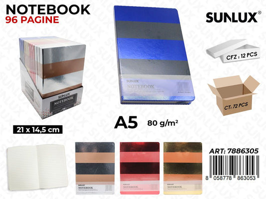 NOTEBOOK ASS. 96PAG. A5 21*14.5CM /PZ DA 12**