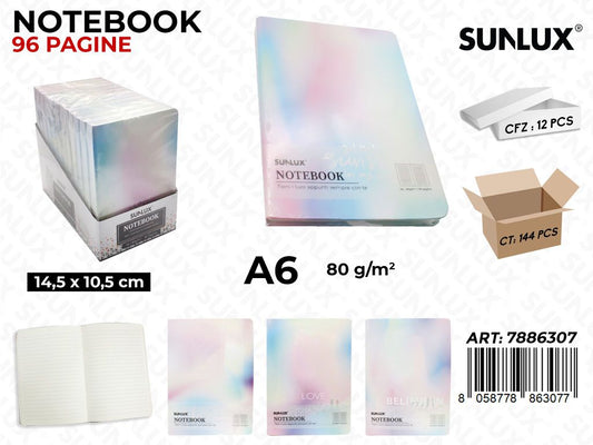 NOTEBOOK ASS. 96PAG. A6 14.5*10.5CM /PZ DA 12**