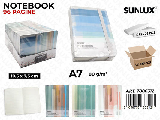 NOTEBOOK ASS. 96PAG. A7 10.5*7.5CM /PZ DA 24**