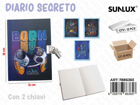 Sunlux Diario Segreto Ass. 13*18CM