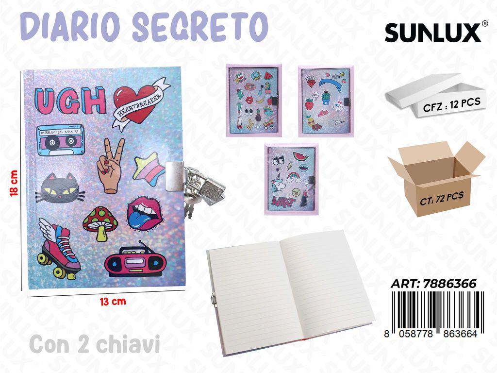 DIARIO SEGRETO ASS. 13*18CM