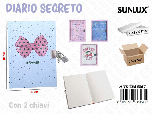 DIARIO SEGRETO ASS. 13*18CM