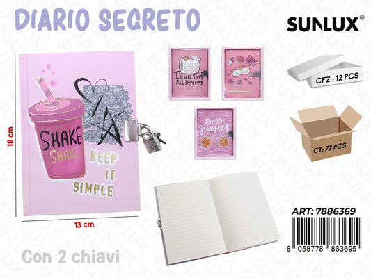 DIARIO SEGRETO ASS. 13*18CM