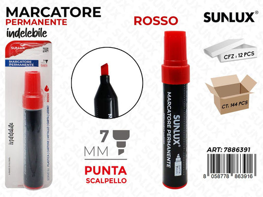 Sunlux Marcatore Perman. Indel. Rosso 7MM