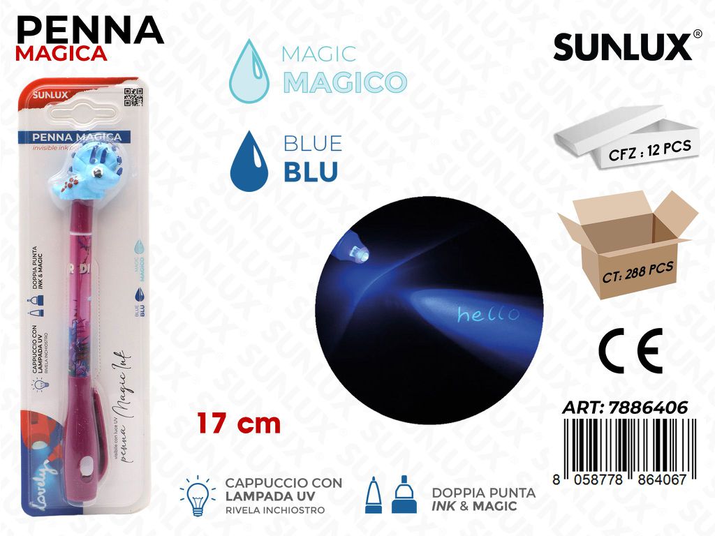 Sunlux Penna Magica c/ Lampada Uv Blu 17CM