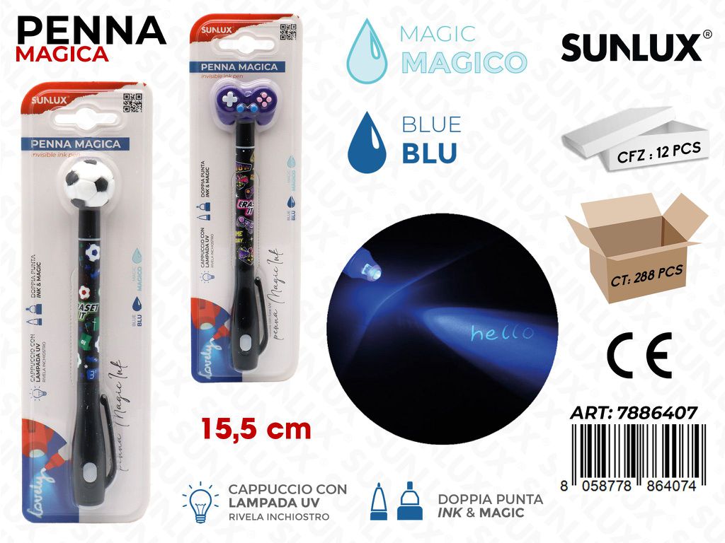 Sunlux Penna Magica c/ Lampada Uv Blu 15.5CM