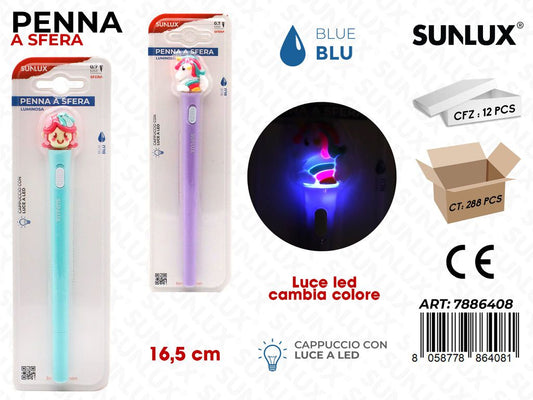 Sunlux Penna Sfera c/ Led Blu 16.5CM