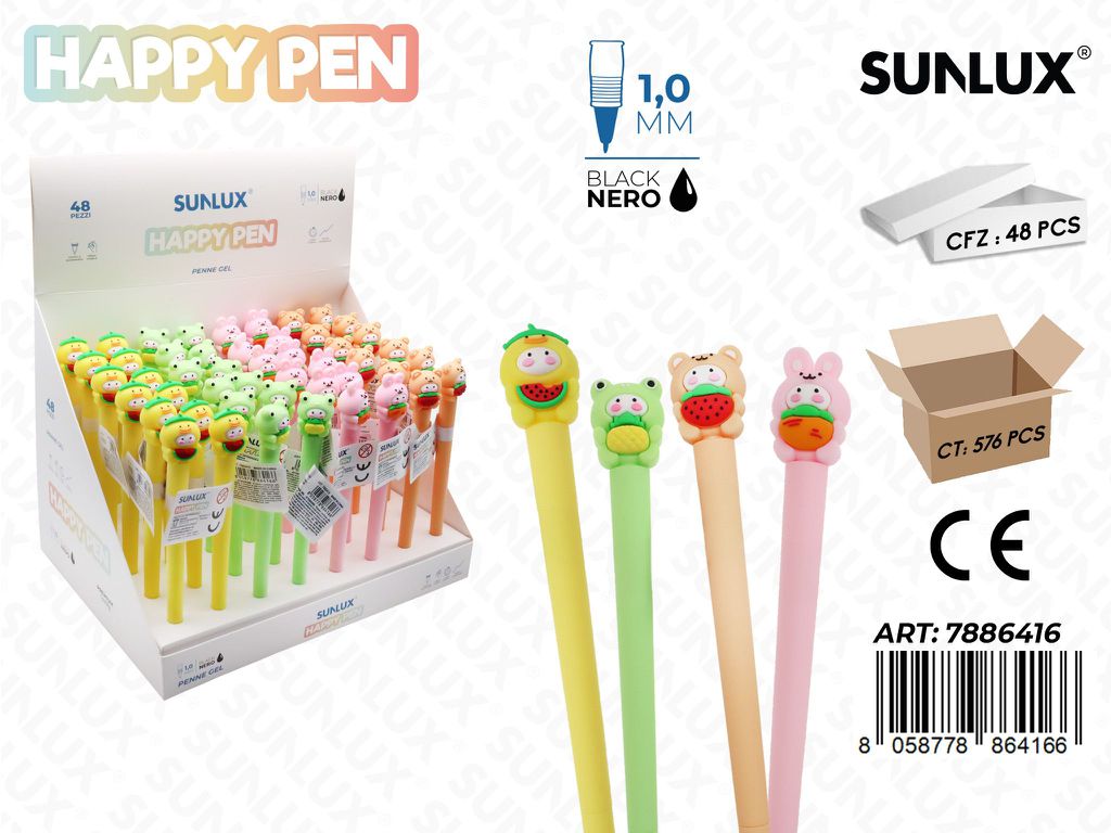 Happy Pen Gel Nero 1.0Mm Orsetti