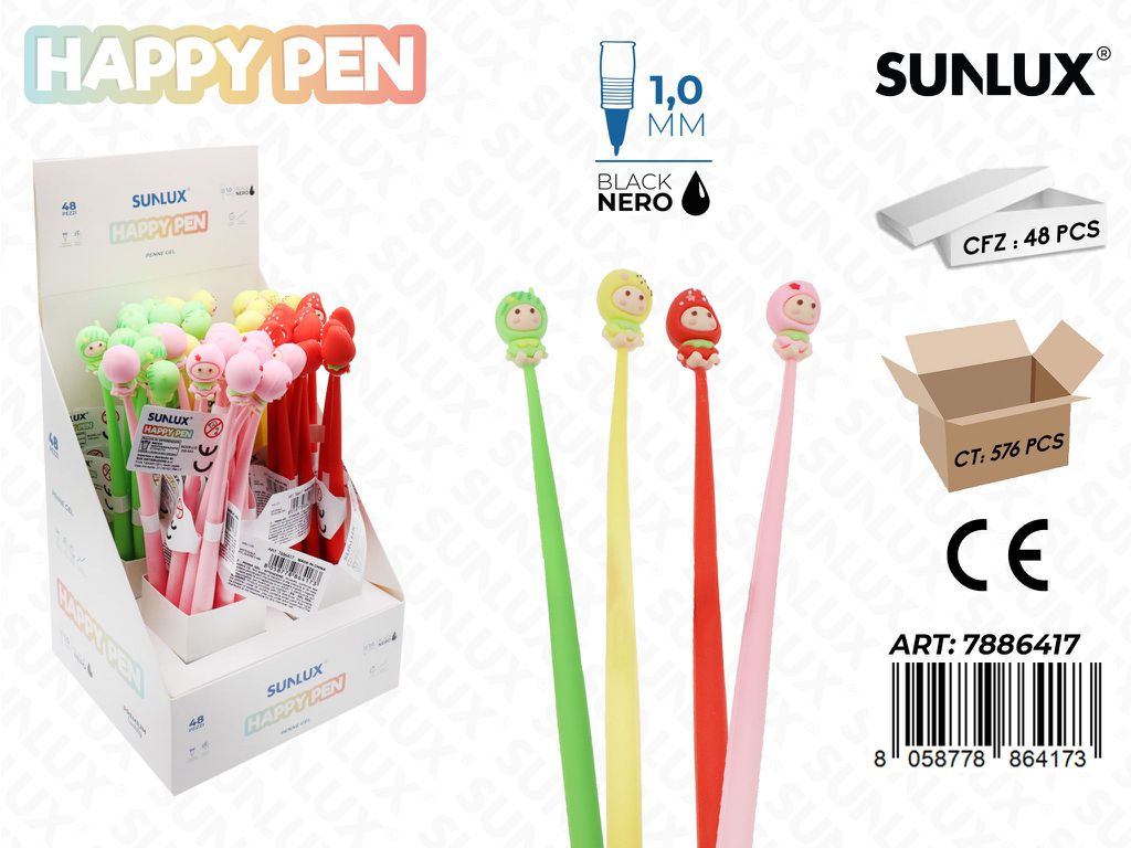 Happy Pen Gel Nero 1.0Mm Bambola