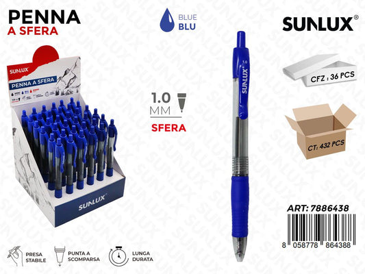 Sunlux Esp. Penna a Sfera Blu 1.0MM