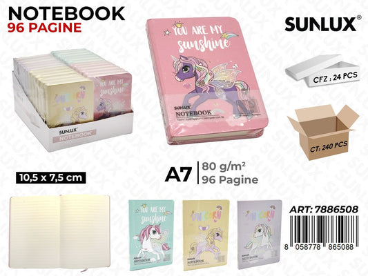 Notebook Ass. A7 10.5*7.5Cm 96Pag. 80Gr