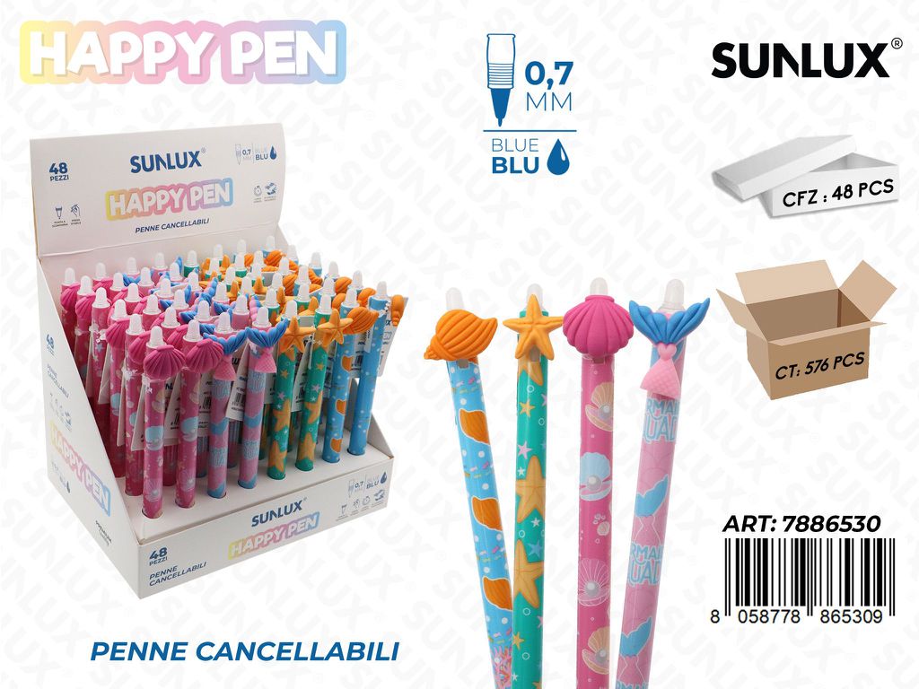 Happy Pen Cancell. Sirena Blu 0.7Mm