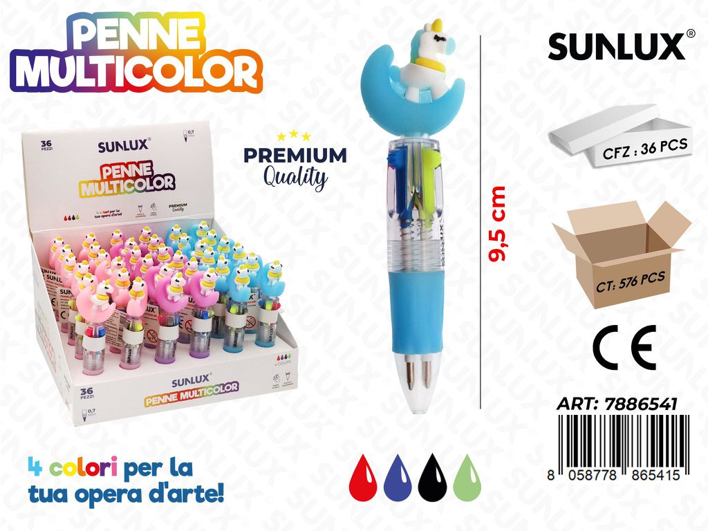 Penne Multicolor Ass. 0.7Mm 9.5Cm