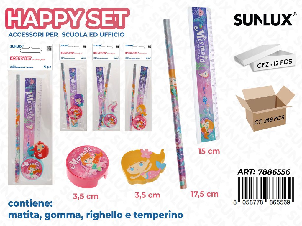 Happy Set Sirena Ass. 4Pcs