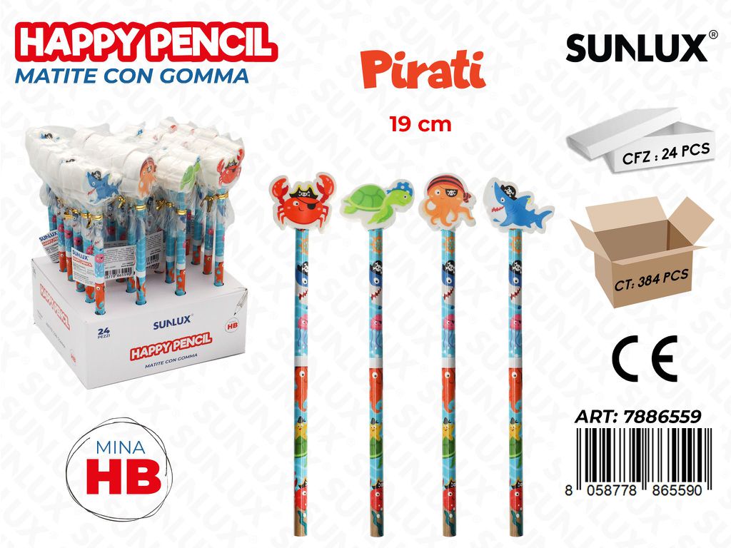 Happy Pencil Pirati 19Cm