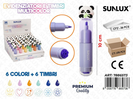 Evidenzatori Timbri Multicolor 10Cm