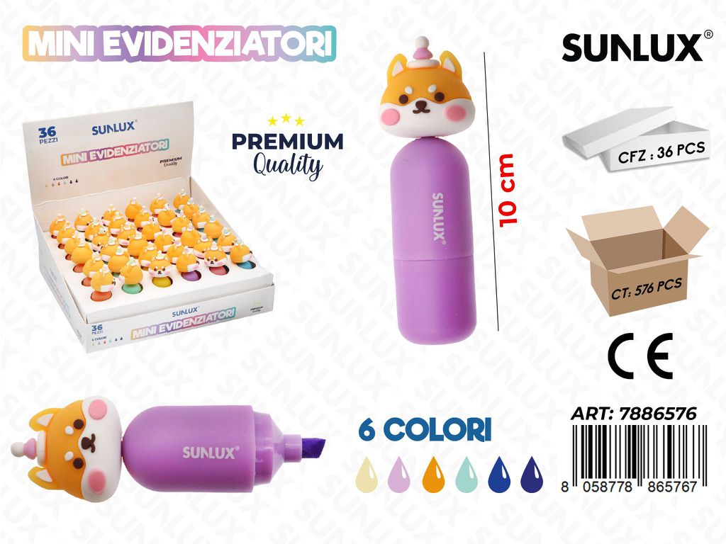 Mini Evidenzatori Multicolor 10Cm
