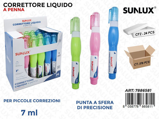 CORRETTORE LIQUIDO PENNA 7ML ASS.