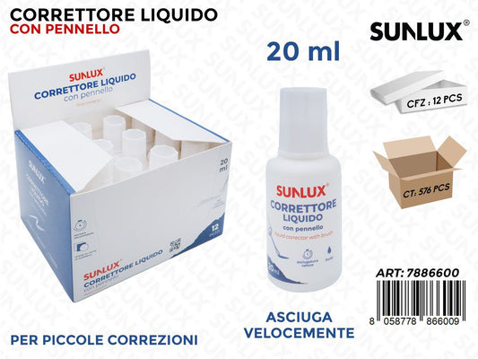 Sunlux Correttore Liquido c/Pennello 20ML