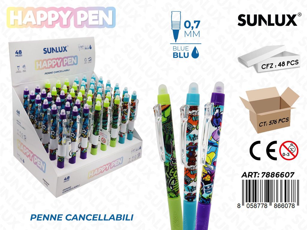 Happy Pen Cancell. Boy 0.7Mm Blu