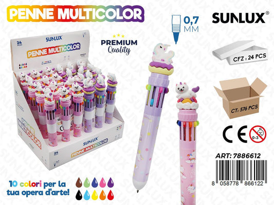 Penne Multicolor Unicorn 0.7Mm Blu