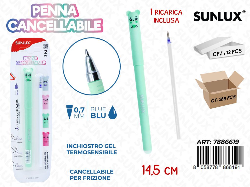 Penna Cancell. C/Ric. Blu 0.7Mm