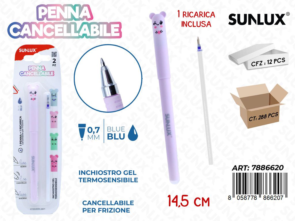 Penna Cancell. C/Ric. Blu 0.7Mm