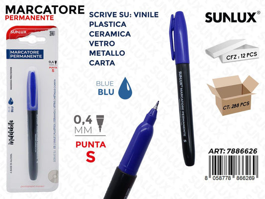MARCATORE PERMANENTE BLU S 0.4MM