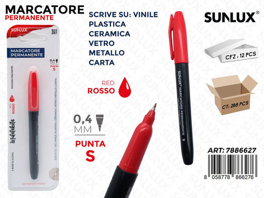MARCATORE PERMANENTE ROSSO S 0.4MM