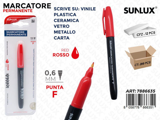MARCATORE PERMANENTE ROSSO F 0.6MM