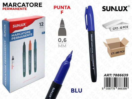 MARCATORE PERMANENTE BLU F 0.6MM