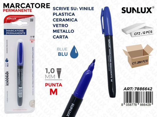 MARCATORE PERMANENTE BLU M 1.0MM