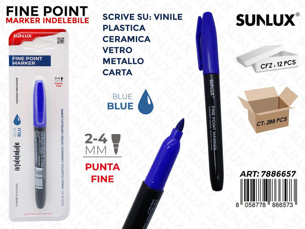 FINE POINT MARKER INDEL. BLU 2-4MM