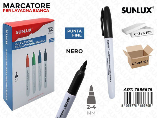 Sunlux Marcatore Lavagna Nero 2-4MM