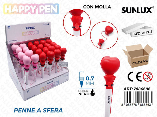 Happy Pen C/Molla Nero 0.7Mm