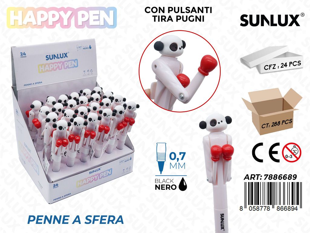 Happy Pen C/Pulsanti Nero 0.7Mm