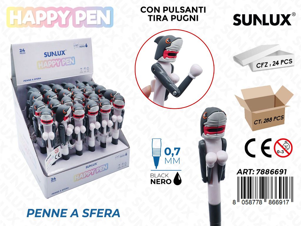 Happy Pen C/Pulsanti Nero 0.7Mm