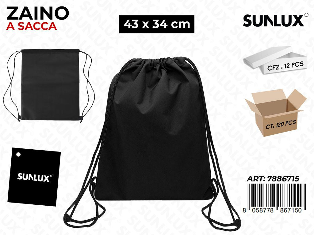 ZAINO A SACCA NERO 43*34CM /PZ DA 12**