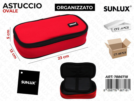 ASTUCCIO OVALE ORG. ROSSO 23*5*12CM /PZ DA 6**