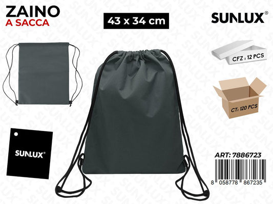 ZAINO A SACCA GRIGIO 43*34CM /PZ DA 12**