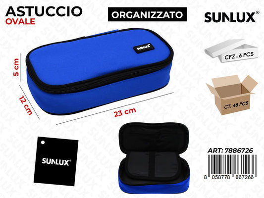 ASTUCCIO OVALE ORG. BLU 23*5*12CM /PZ DA 6**