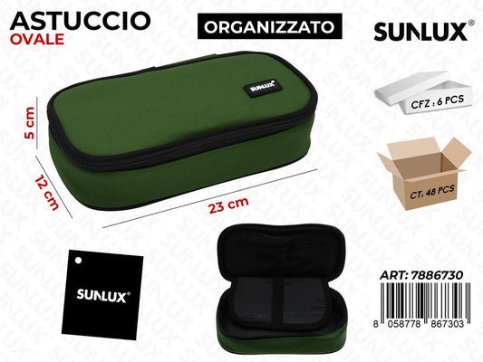ASTUCCIO OVALE ORG. VERDE 23*5*12CM /PZ DA 6**