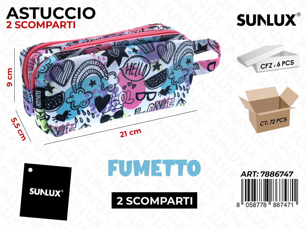 ASTUCCIO FUMETTO 2SCOMP. 21*9*5.5CM
