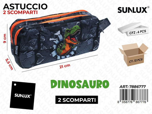 ASTUCCIO DINOSAURO 2SCOMP. 21*9*5.5CM