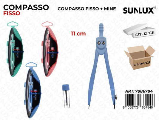 Sunlux Compasso Fisso c/ Mine Ass. 11CM