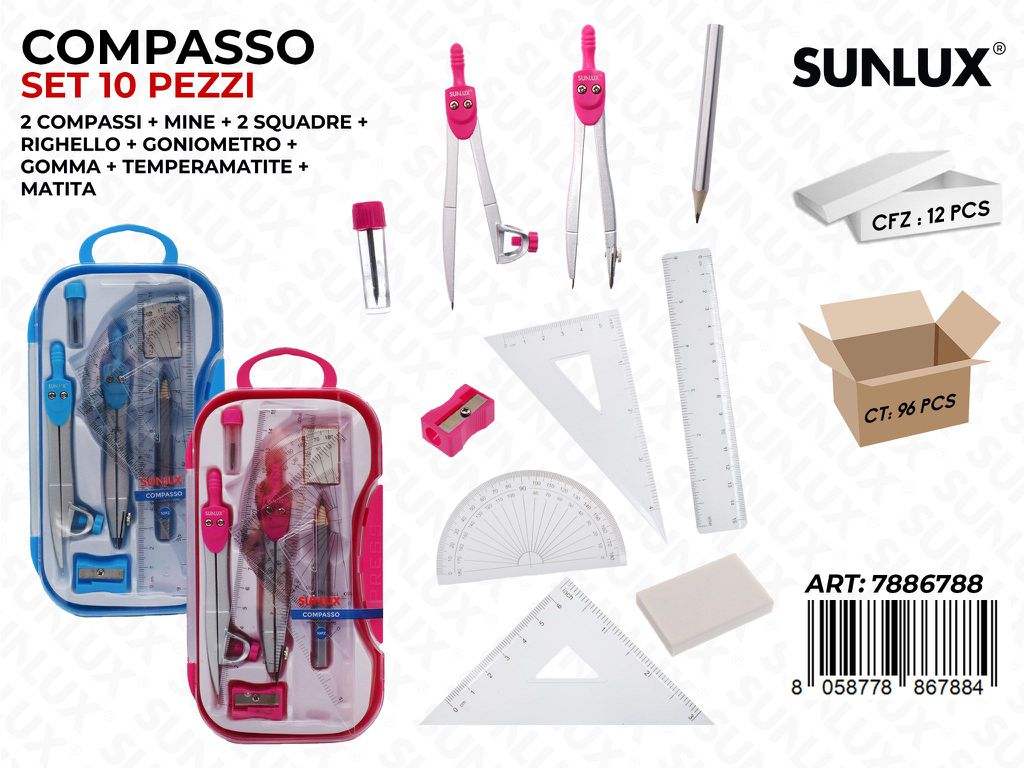 Sunlux Compasso Set 10PCS Ass.
