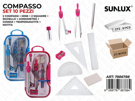 Sunlux Compasso Set 10PCS Ass.