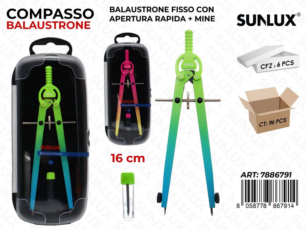 COMPASSO BALAUSTRONE FISSO C/ MINE 16CM